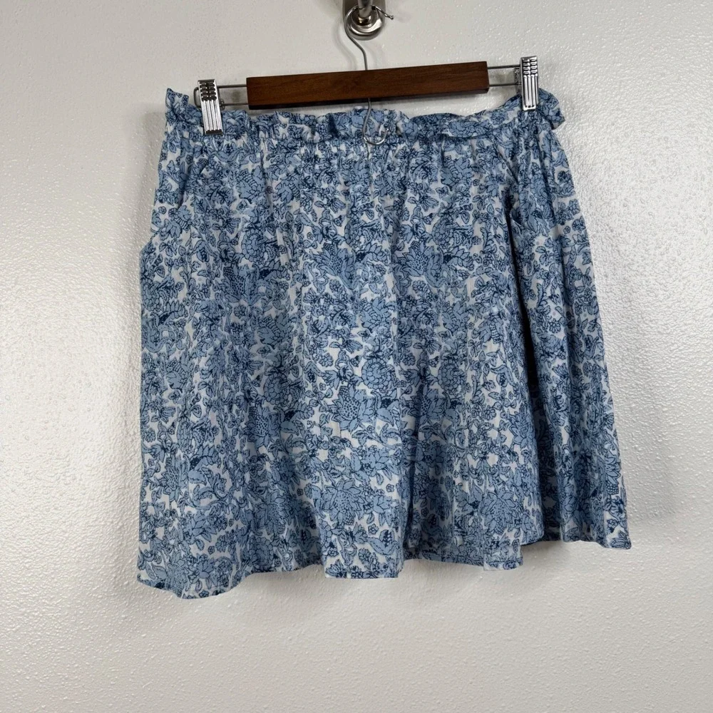 Elan Blue‎ Floral Matching Skirt Set Size Large